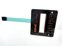 Horno de microondas 4 de relieve de metal Snap Prototipo de teclado de membrana con cola flexible