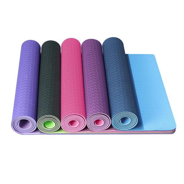 Tapete de ioga para casa antiderrapante personalizado TPE 6 mm esportes pilates tapete de ioga para exercícios