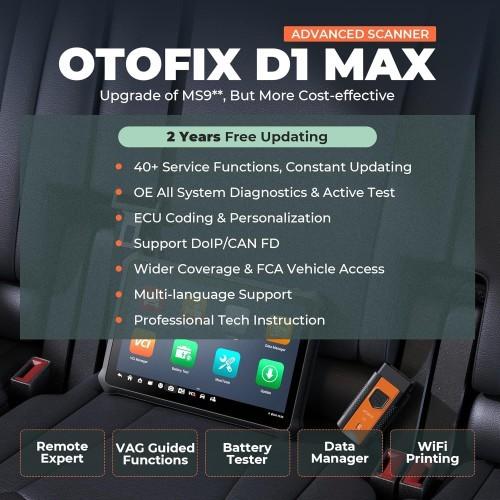 2024 OTOFIX D1 MAX Système complet Diagnostics Appui à la machine ECU Codage DoIP