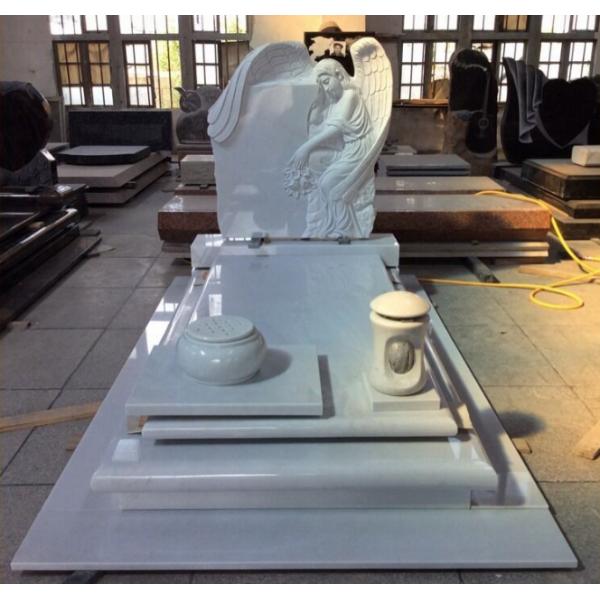 Отметки белого памятника жемчуга серьезные, надгробные камни мраморного эскиза простые для могил