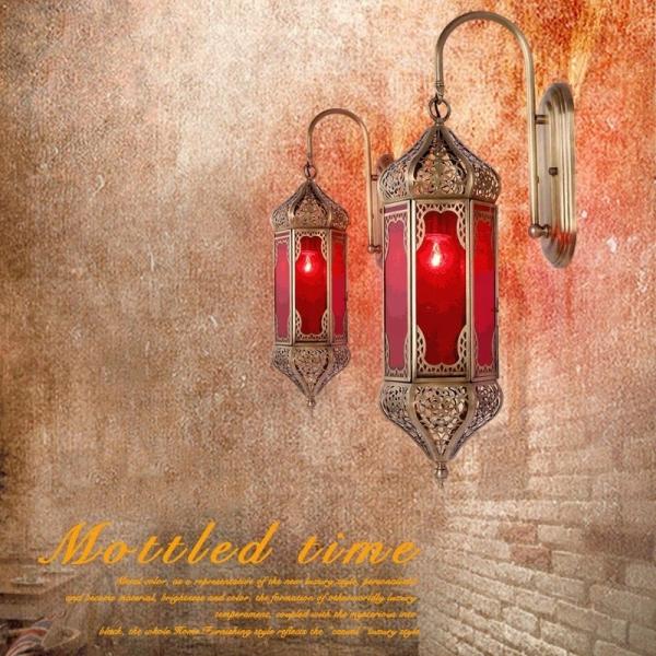 Hollow Design Luxury Vintage Copper Wall Light With E27 Bulb Base