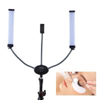 Brilho ajustável 100% de Lash Light With Phone Holder do braço de DC14.5v dois