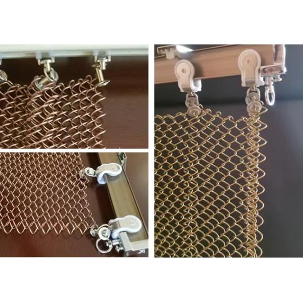 Cortina de malla de bobina metálica decorativa de aluminio ligero