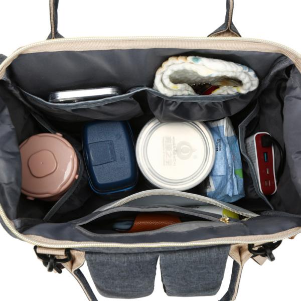 Customized Logo Mummy Baby Bag Diaper Backpack With Travel Bassinet And Changing Station