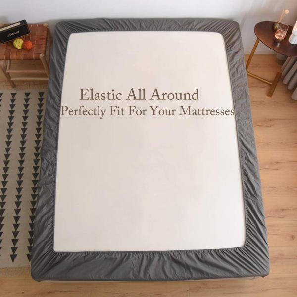 Embroidery 1800 Thread Count 100% Microfiber Sheet Set 3/4pcs for All-Season Sleeping