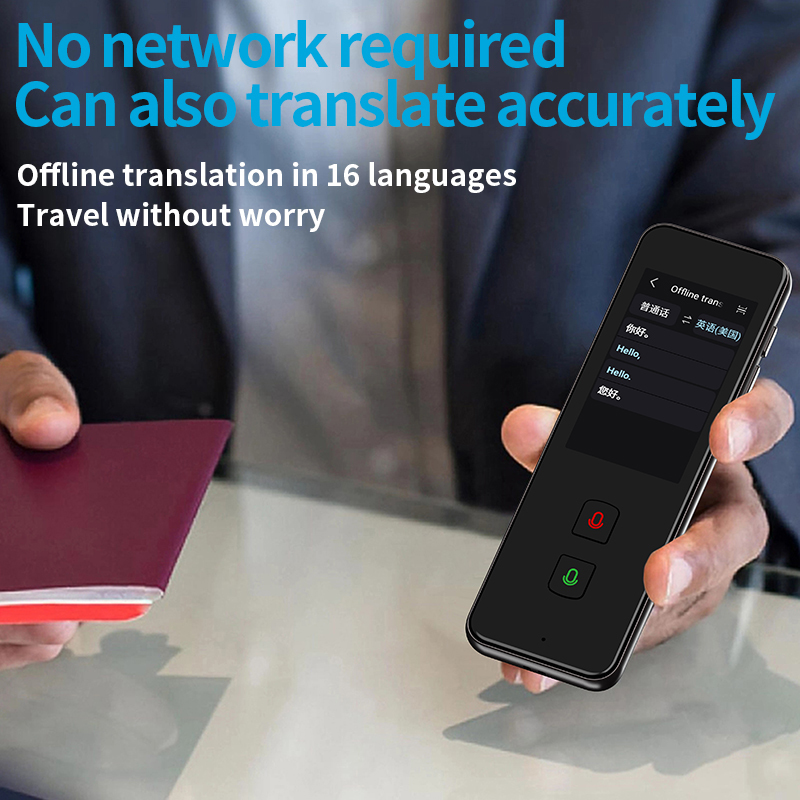 Multi Language Real Time Handheld Translation Device Online / Offline Voice Translator