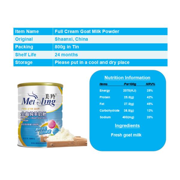 HALAL Cream White Sterilized Natural Goat Milk Powder