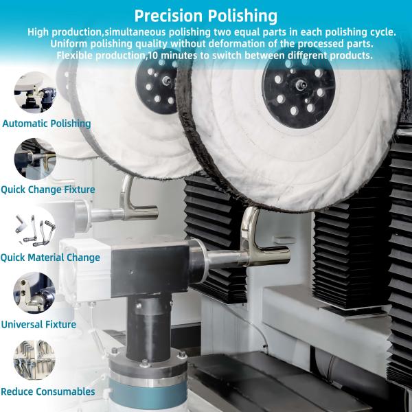 Automatic Brass Fittings Metal Water Tap Hardware Polishing Machine Bathroom Accessories Buffing Equipment