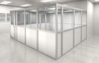 Salle blanche modulaire pour la production de médicaments Porte en acier inoxydable et système de surveillance des différentiels de pression