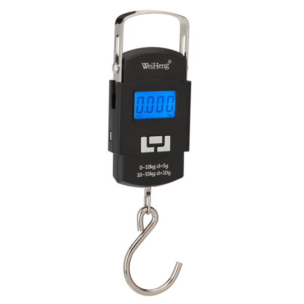 LCD Hot Rechargeable Stainless Steel Portable Digital Luggage Hand Scale WH-A25 55kg Weighing Travel Baggage LCD/LED 10g ABS OEM/ODM