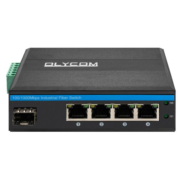 4 Port Industrial PoE Switch Gigabit Network Active PoE 120W Budget Unmanaged Din Rail