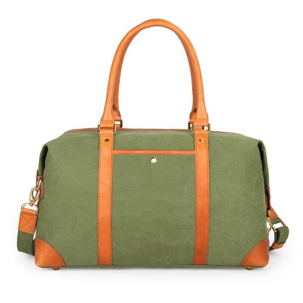 Saco de Duffle de couro vegetal do curso da lona de S de Tan Washable Men da bagagem '