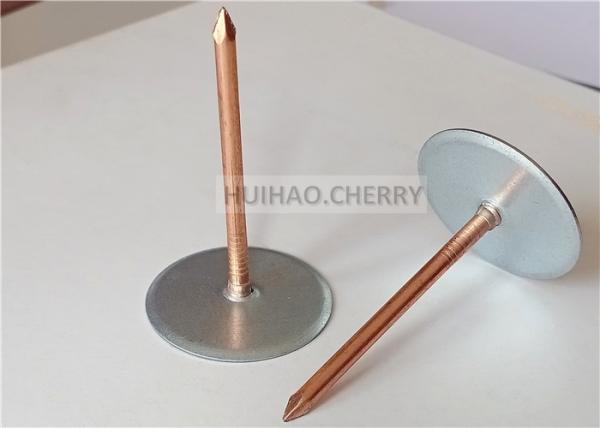 2.7mm 鋼鉄のガルバナイズドカップヘッド・インソレーション・ピン コンダッシター放電スタッド・ウェルダーで適用