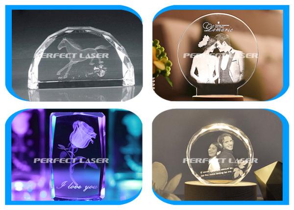 Non Touch Style 3d Laser Engraving System Transparent Material Application