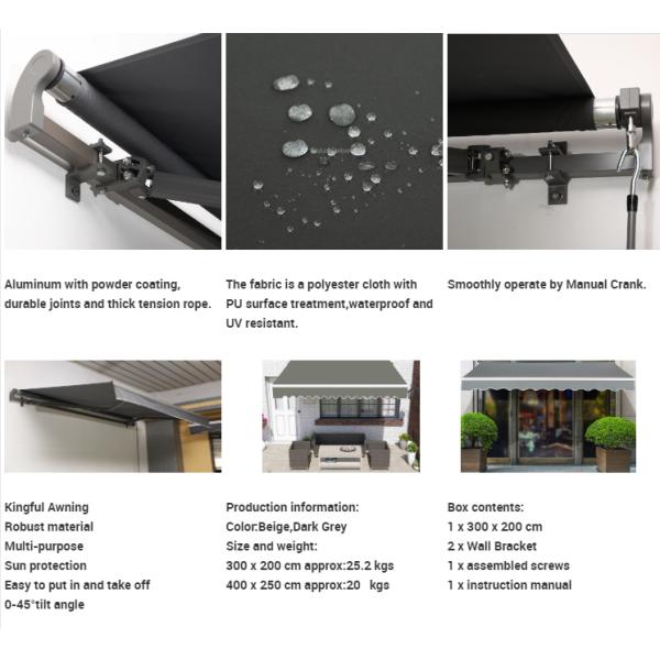 Anti-UV  Shade Caravan with Commercial Balcony Awnings and Door Shades