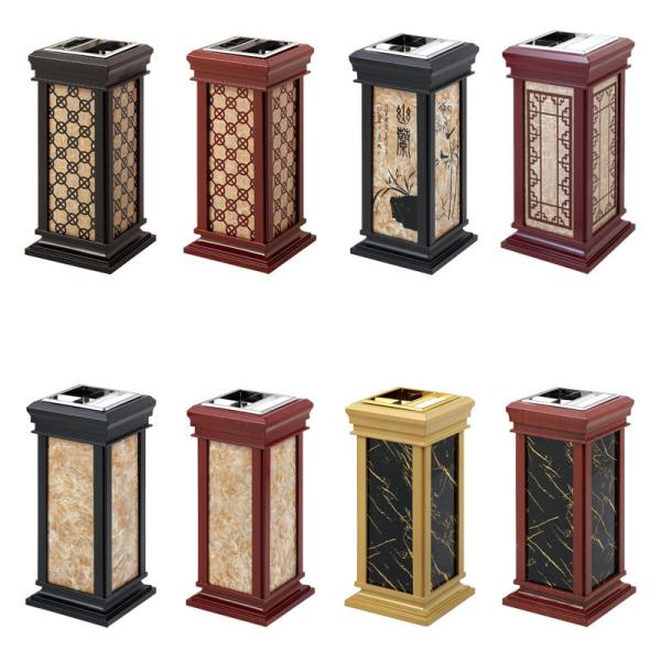 Hotel Waste Bin Lobby Vertical Hotel Corridor Commercial Office Building Elevator Entrance Large Trash Can with Soot