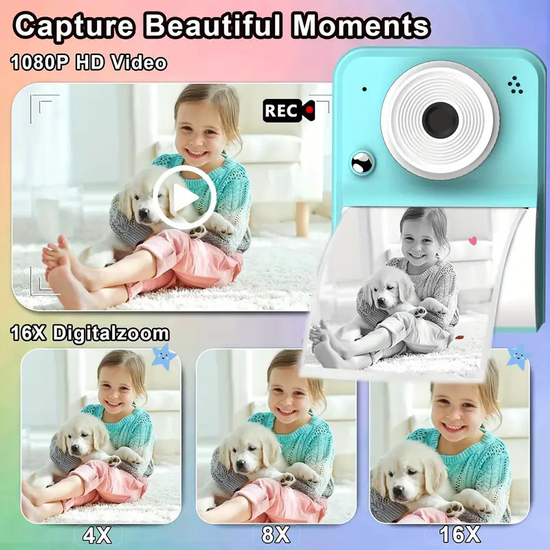Cross-border Exclusive Supply of Instant Print Digital Cameras, Children's Mini Cameras, High-pixel Toy Mobile Phones, and Camer