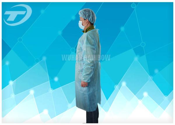 18-40G / Vestidos médicos descartáveis do M2 não tecidos com punho feito malha