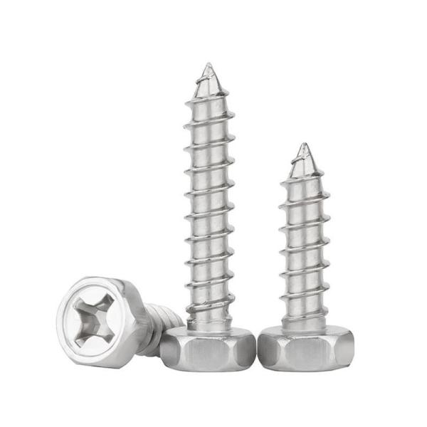 Phillips Self Tapping Hex Screws Pan Head / Flat Head Non Corrosive Screws