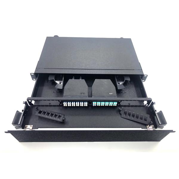 12 Core MPO LC Optical Fiber Module Box 40g-100g Single Mode / Multimode