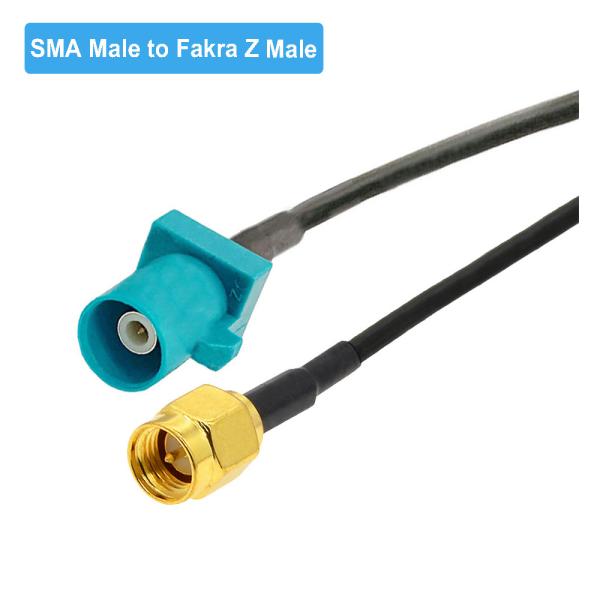 RF Coaxial RG174 Waterproof Electric Cable Fakra Z Female Jack To SMA Male 5m