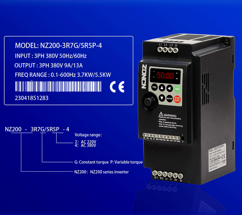 3.7кВт моторный привод Vfd Инвертор 220В 1-фазный вход и 3-фазный выход 5hp Variadores