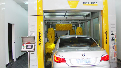 TEPO-AUTO Tunnel Car Wash System Yellow Brush For Car Washing