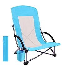 Camping Folding Chair With Umbrella, Recliner Chairs, Beach Chair Adults Camping Chair High Back with Umbrella