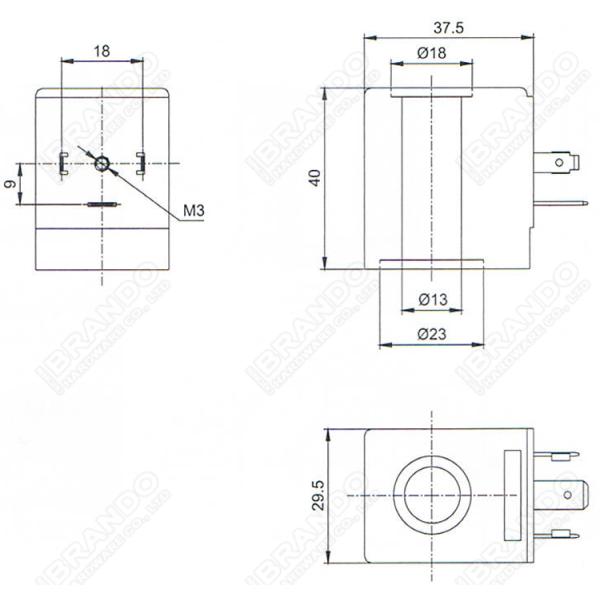 размер катушки Плунжер Armature клапана соленоида 3 путей для катушки AMISCO EVI 5M/13
