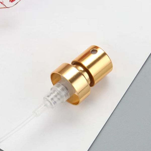 13mm 15mm 18mm 20mm Shiny Silver Gold Aluminum Shell Crimpless Perfume Atomizer Fine Mist Sprayer