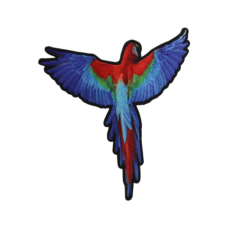 Customized Embroidery Designs Italy Eagle Embroidered Patch Adhesive on