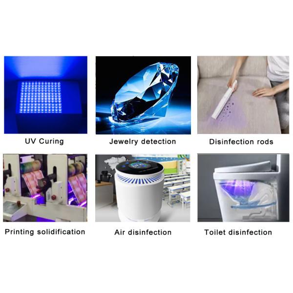 3535 SMD UVC UV LED Chip 3939 10mW 15mW 270nm 275nm 280nm Для светодиодных ламп