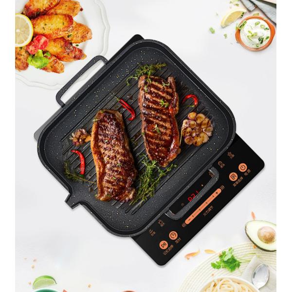 Разделенный прямоугольником лоток гриля Stovetop газа индукции для БАРБЕКЮ без крышки бака