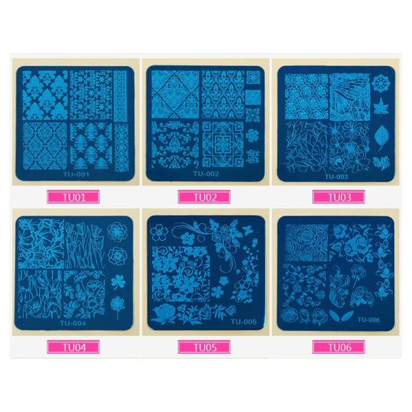 Nail Art - Decorating Stamp Plate, Scraper tool and Nail Stamper