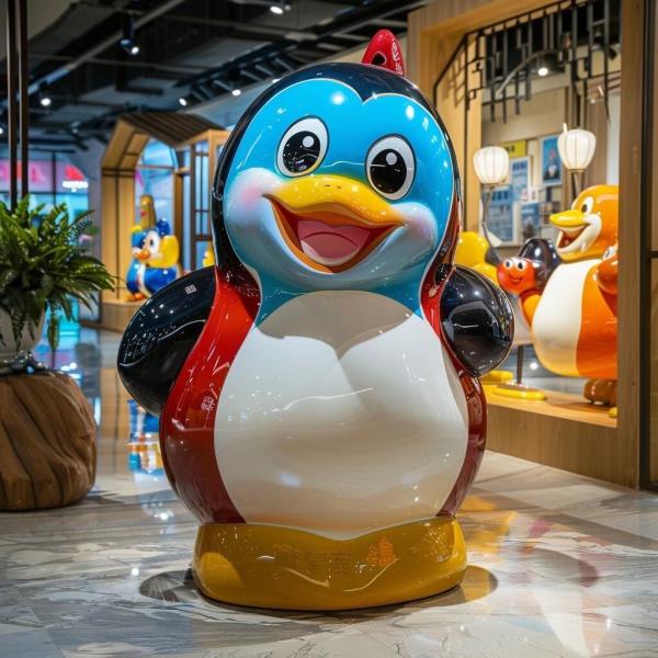 Resin Custom Cartoon Duck Bear Animal Sculpture Simulation Animal Shape
