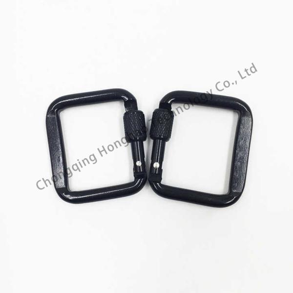 Outdoor Gear Essential Square Locking Carabiner Clip with Electrolytic Treatment Finish