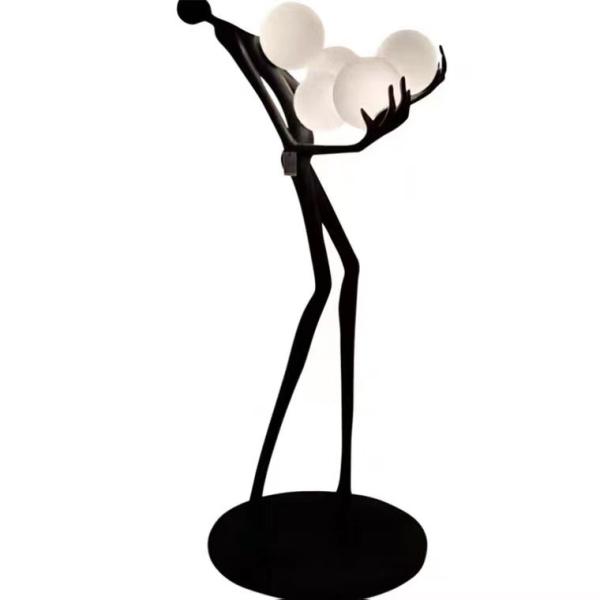 Modern Human Body Sculpture Model Room Sales Office Art Decoration Lamp Hotel Hall Decoration Floor Lamp