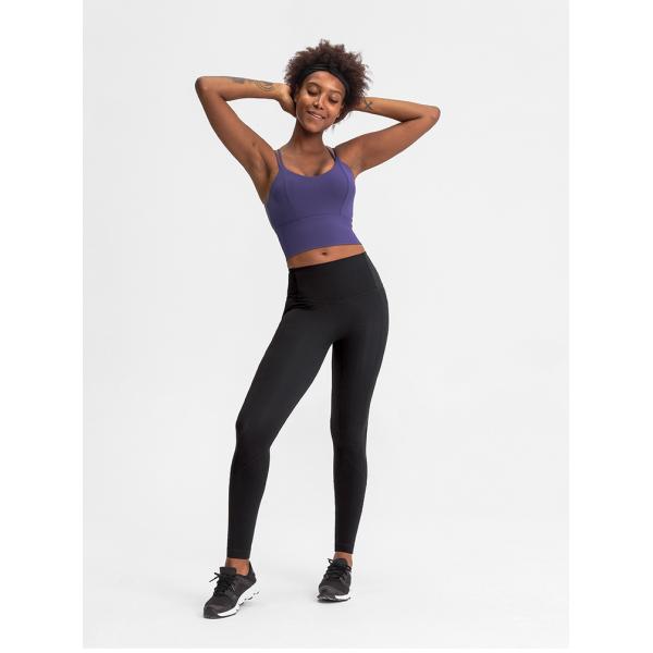 Women Side Phone Pocket 220gsm Workout Leggings Tights No T Line Squatproof Hip Lift