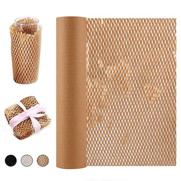 Recyclable Craft Paper Manufacturing Kraft Paper Biodegradable Protective Honeycomb Wrapping Paper