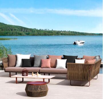 PE Rattan wicker patio Backyard Sofa sets Leisure Aluminium Outdoor Garden sofa furniture