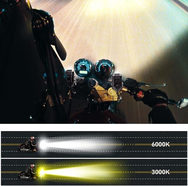 Lâmpadas de nevoeiro de condução LED de motocicleta YAYE de longa vida 60W Luzes de projeto de âmbar e branco