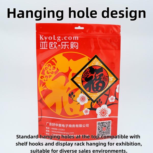 Custom Festive Food Gifts Bags Stand Up Bags With Transparent Windows For Snacks Packaging Bulk Orders Discounts.