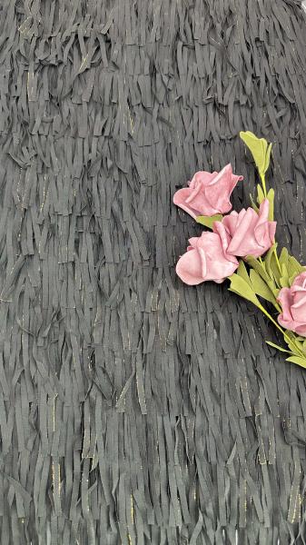 Pleated Corded Lace Fabric for Wedding Dresses Custom Colors
