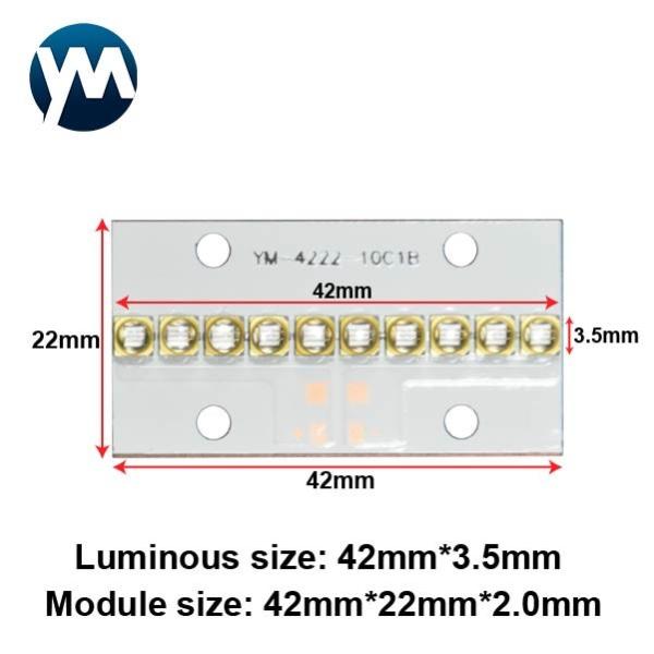 Línea módulo ULTRAVIOLETA 365nm de costura inconsútil 385nm 395nm 405nm de la luz 30W LED
