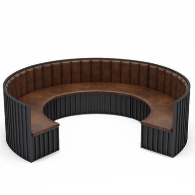 Esqueleto personalizado em forma de u do metal de Sofa Curved do clube de couro da combinação
