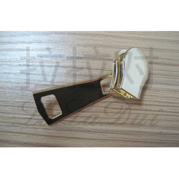 Plating And Polishing Metal Zipper Pulls Dull Nickel Finish Gunmetal / Silver Color