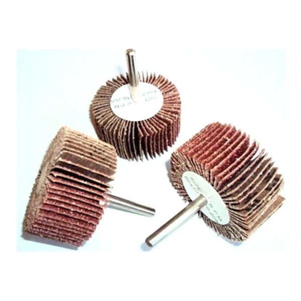 Brown Aluminum Oxide Shaft Mounted Flap Wheels 40mm For Die Grinders