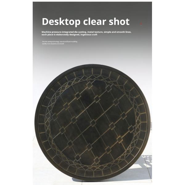 OEM Cast Aluminium Leisure Dining Table And Chairs Set For Outdoor Garden