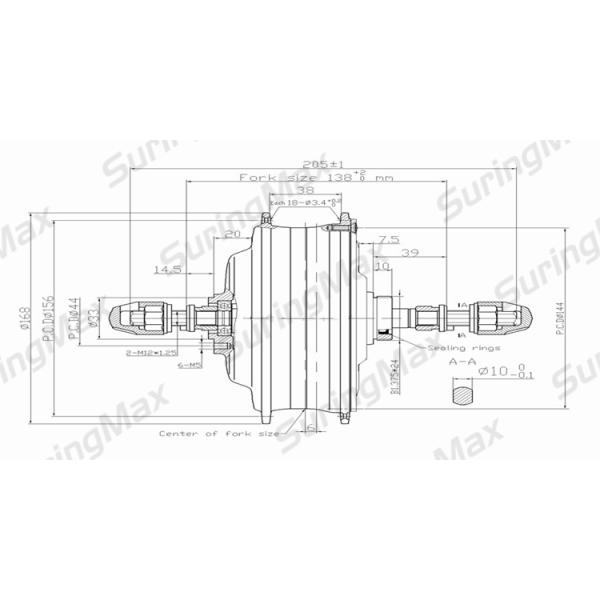 Three Years Warranty Electric Bike Gear Motor, 48V500W Rear Motor For Mountain Bikes