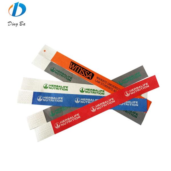 Custom Letters Theme Tyvek Paper Wrist Band for Event Security and Identification